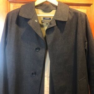 JCREW Mackintosh Dunkeld coat Gray Rain Trench Jacket 06909 Sz. M.